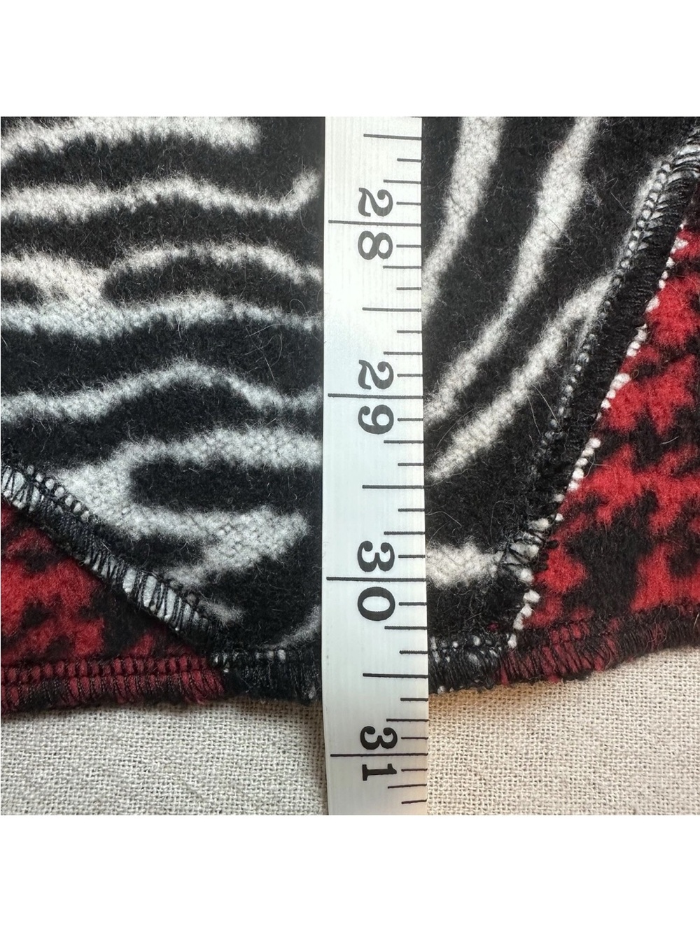 Ali Miles Patchwork Jacket Red Black Mixed Media Artsy Wool Blend - Picture 13 of 15